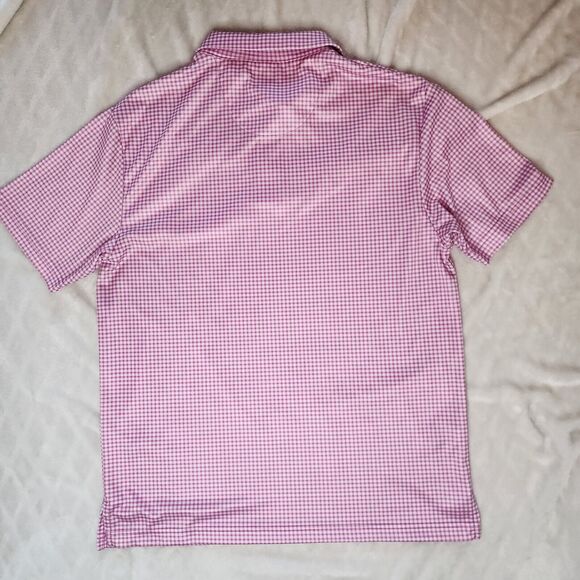 Pro Tour Coolplay Mens Golf Shirt Medium Pink gingham1 - Picture 2 of 9